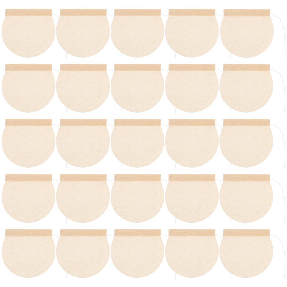 

100 Pcs Round Bag Sachets Disposable Filter Paper Bags for Loose Leaf Tea Pyramid Tea Bags Empty Kitchen Bar Accessories
