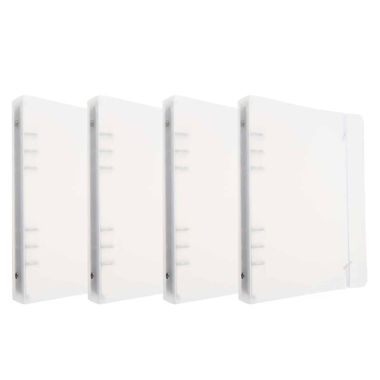 

4 Pcs Loose-leaf Notebook Protective Case Portable Diary Notepad Cover Scrapbook Binder 6 Ring