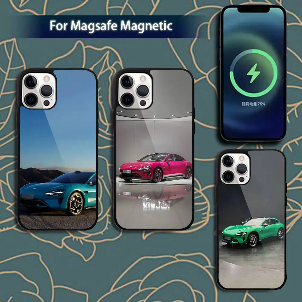 

x-xiaomi s-su7 car Phone Case For iPhone 17,16,15,14,13,12,11,Pro,Max,Plus,Mini,Magsafe,Magnetic Wireless Charging Case