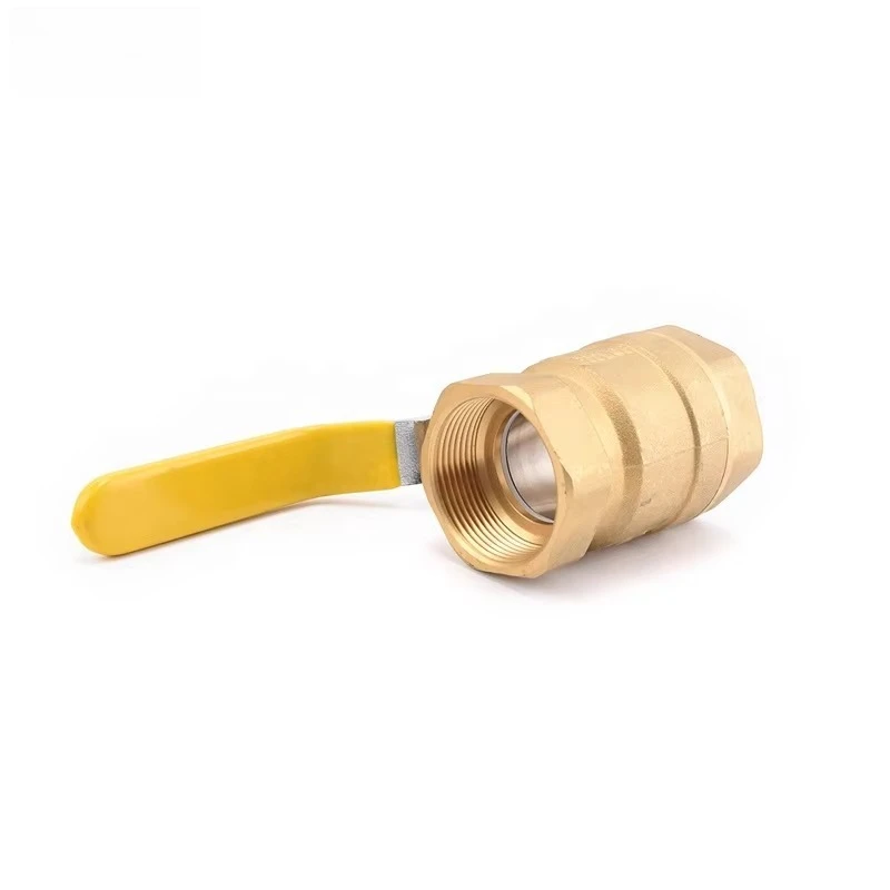 Valvola a sfera in ottone a gas con stelo lungo standard OEM Full Bore 600 WOG PN40 Water NPT BSP con maniglia a leva con dado