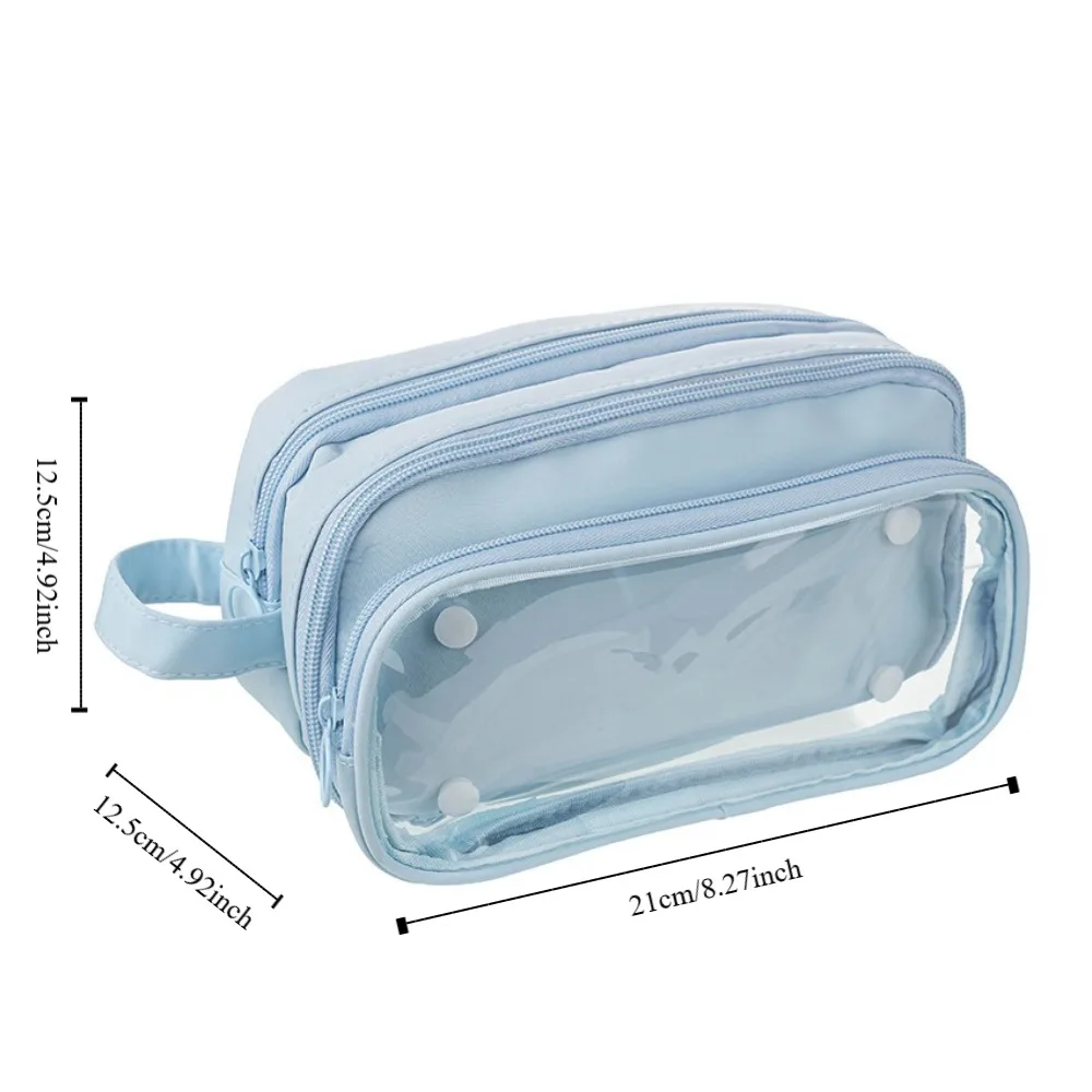 Large Capacity Detachable Pencil Case Storage Bag Itabag Ita Bag Pouch Solid Color Cosmetic Bag Stationery Storage Bag Outdoor