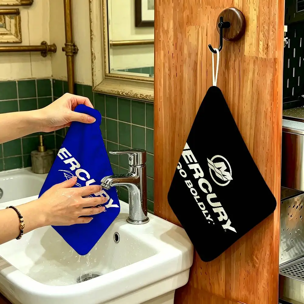 Mercury Racing Hanging Kitchen Towel, Polyester Cotton Material, Wear Resistant Hand Wiping Towel For Home