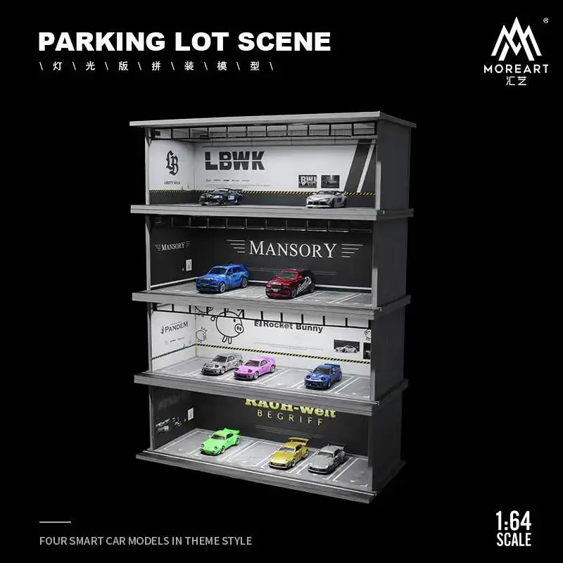 MoreArt 1:64 Diorama Lighting display box parking lot