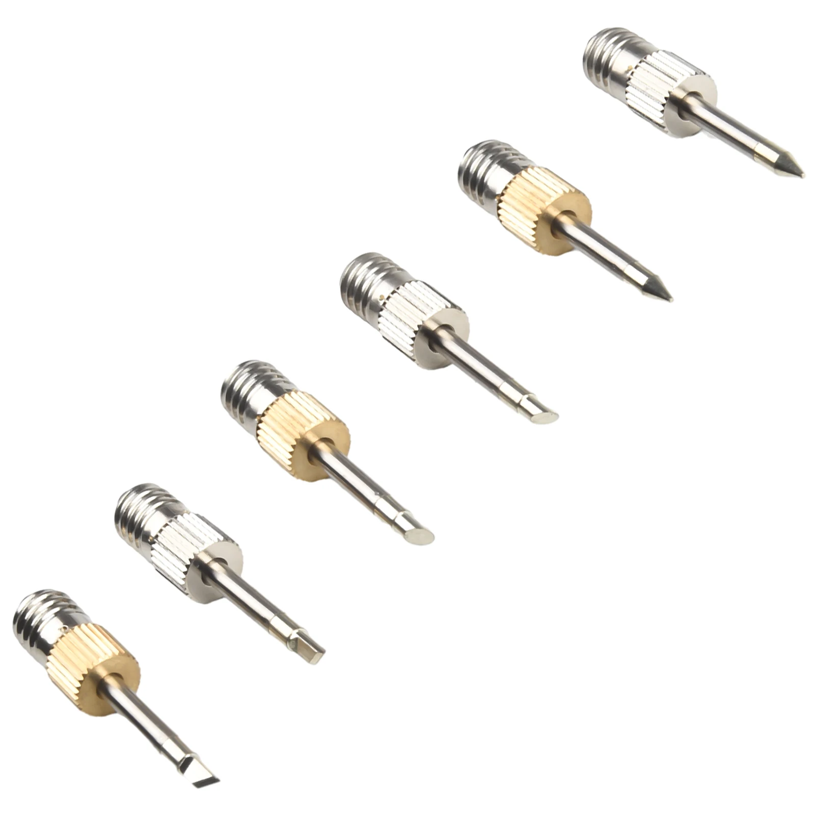6pcs B/C/K Replacement Soldering Iron Tips E10 Interface Anti Rust Electric Soldering Needle Tip For Welding Tools Accessories