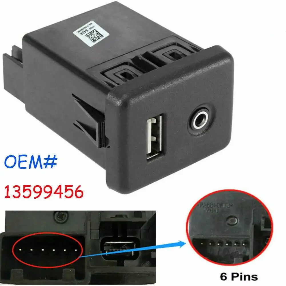 

Aux USB Port Auxiliary Audio USB Jack USB Hub Module 13599456 22875063 39087529 For Cruze Malibu R2W9