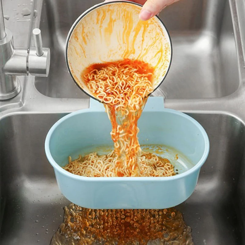 Kitchen Sink Strainer Leftover Drainer Basket Soup Garbage Filter Shelf Multifunctional Drainer Rack Fruit Vegetable Drainer
