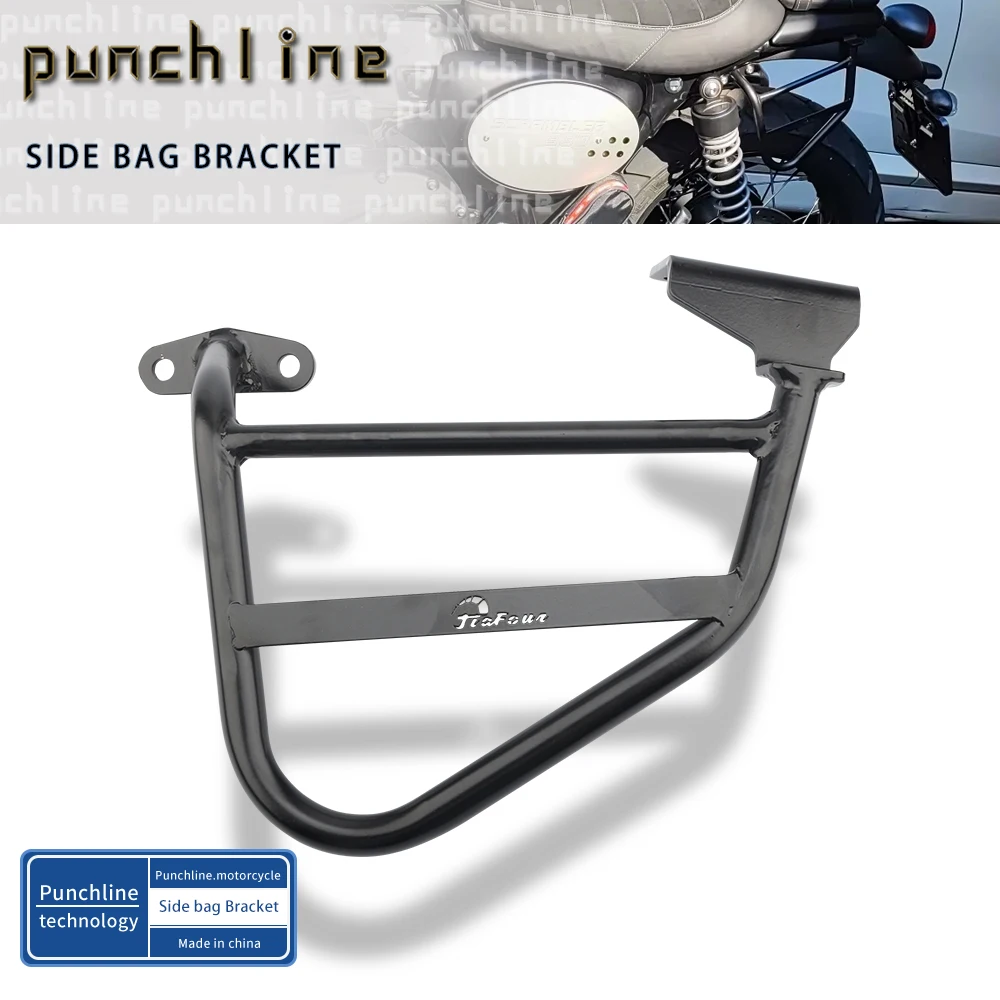 Fit Street Scrambler 900 Street Twin 900 Left Side Trunk Bag Support For Speed Twin 900 Street Cup 900 Side bag Bracket