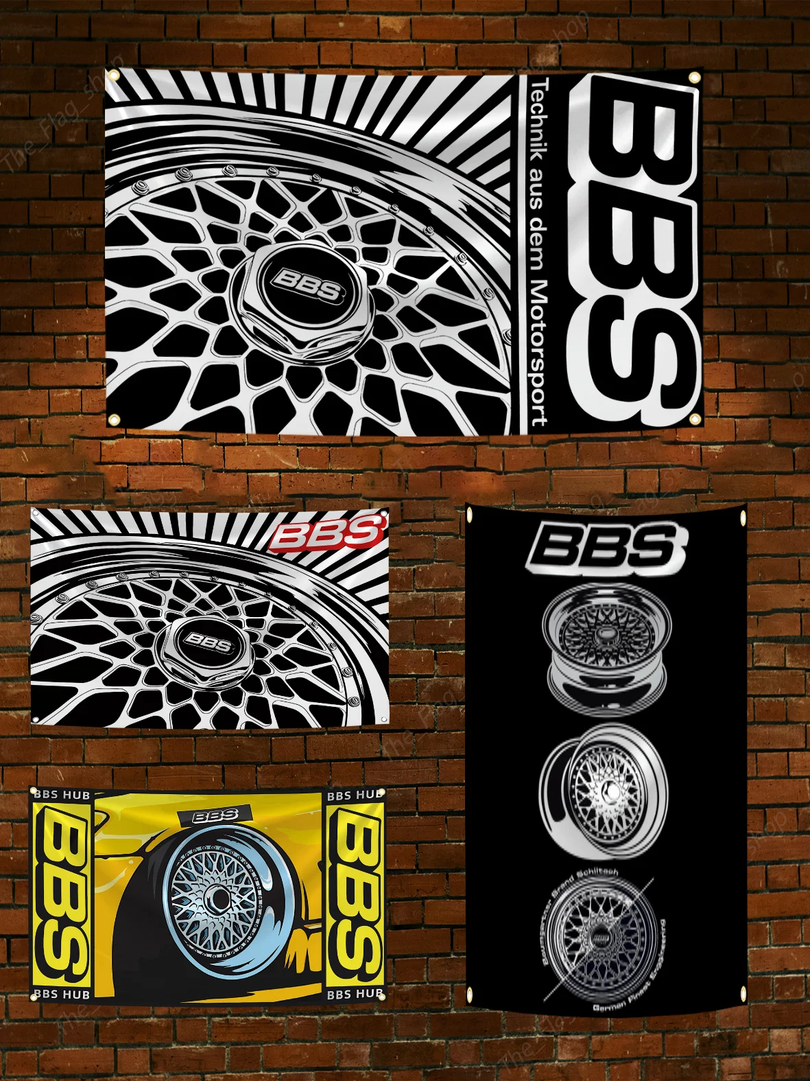 90x150cm B-BBS Car Motorsports Wheel Hub Flag Polyester Digital Printing Banner for Garage Home Or Outdoor Decoration Tapestry