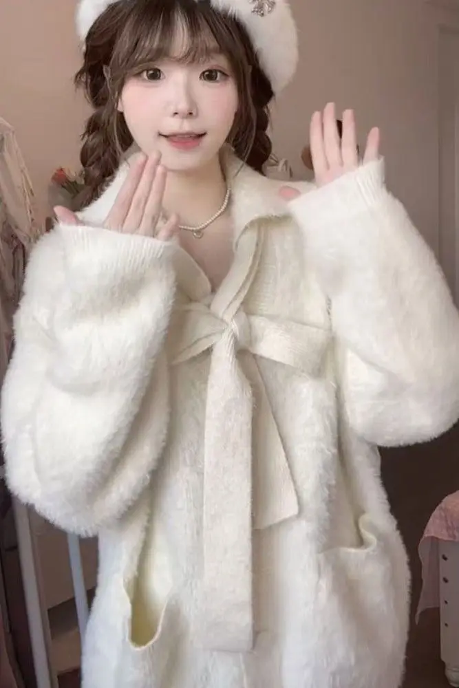 

Sweaters Jumpers Cardigans Womens Ladies Tender Knit Turndown Collar Regular OL Commute Professional BF Y2K Lady Working Holiday