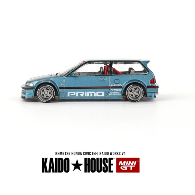 KaidoHouse& MINIGT 1:64 Civic/HKS Model Samochodu Ze Stopu Metali Statyczny Kolekcjonerski Dekorowany Prezent Świąteczny Zabawka