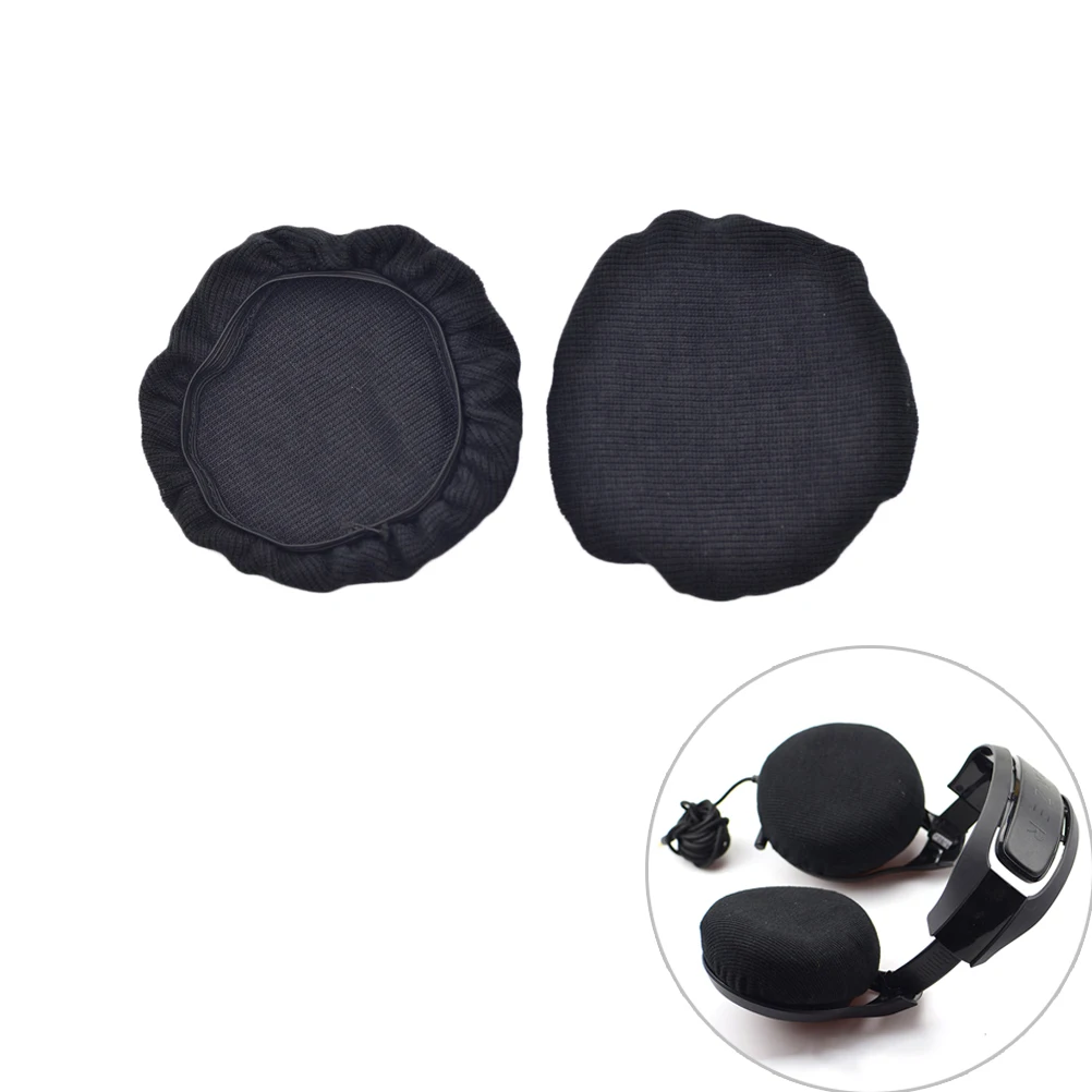 

2 Pcs Headphone Dust Cover Stretchable Fabric Hygiene Protective Covers Gaming Aviation Fits Most Over Ear Headphones 6-8 5 CM
