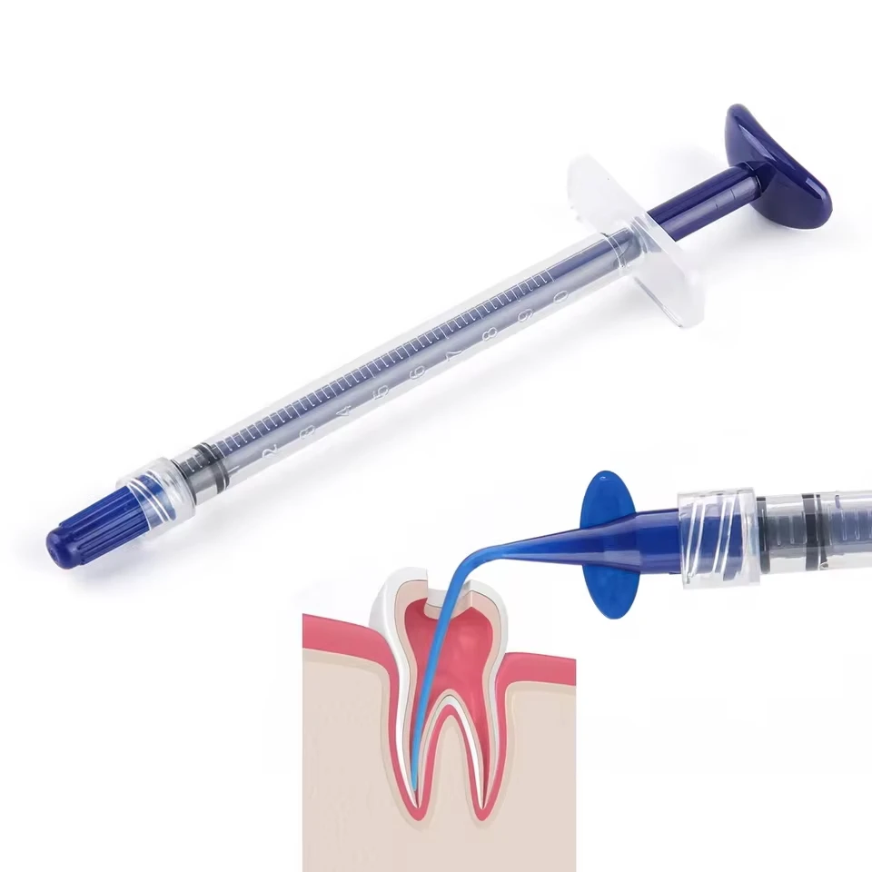 Dental Root Canal Irrigation Syringe Set, 10 Syringes + 20 Curved Irrigation Needles, Graduated Dental Delivery Needles, Curved Tips, for Root Canal Irrigation, Resin Delivery, and Teeth Whitening Agent Application