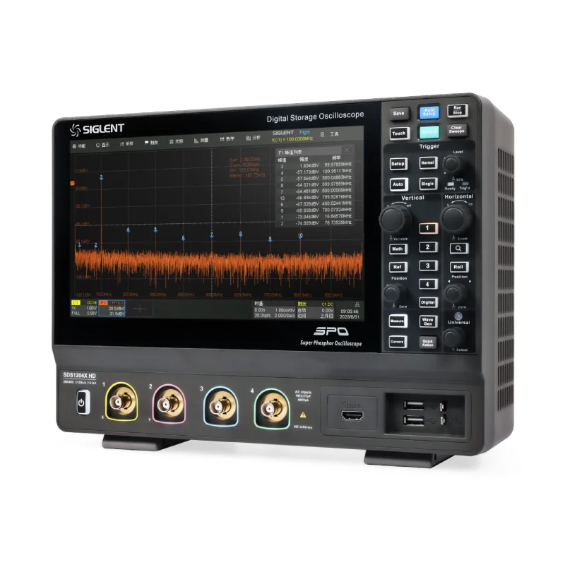 SIGLENT high  resolution digital storage oscilloscopes（SDS1104X HD/SDS1204X HD/SDS1102X HD/SDS1202X HD）12-bit High Resolution