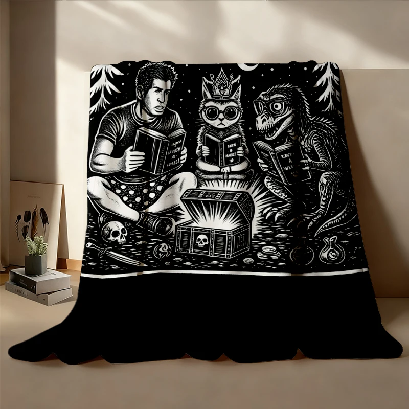 Flannel Blanket, Fantasy Book Reader Gift, New Achievement Flannel Throw, Fan Cozy Blanket, Funny LitRPG Gift