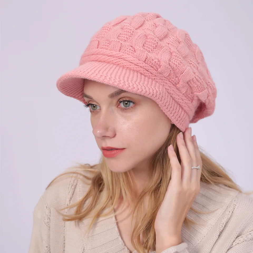 Fried Dough Twists Knit Hat Plush Thickened Warm Wool Hat Suitable for outdoor wind protection in autumn and winter, image 23