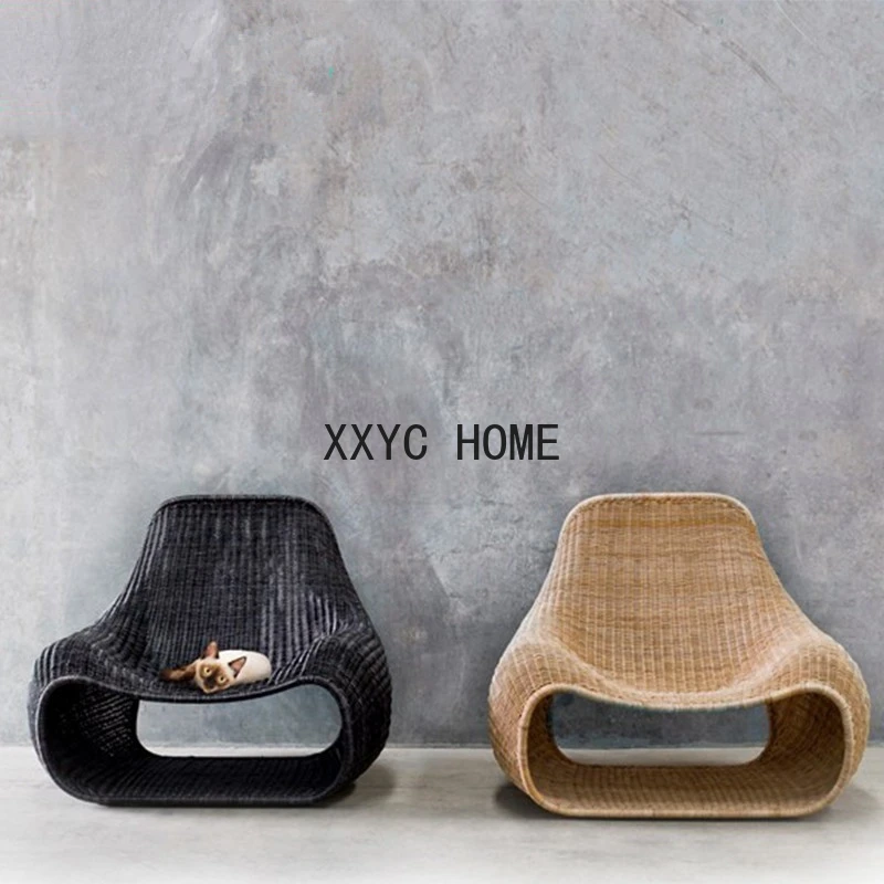 Gast familie kreative Innenhof Rattan Stuhl Villa einfachen Freizeit stuhl