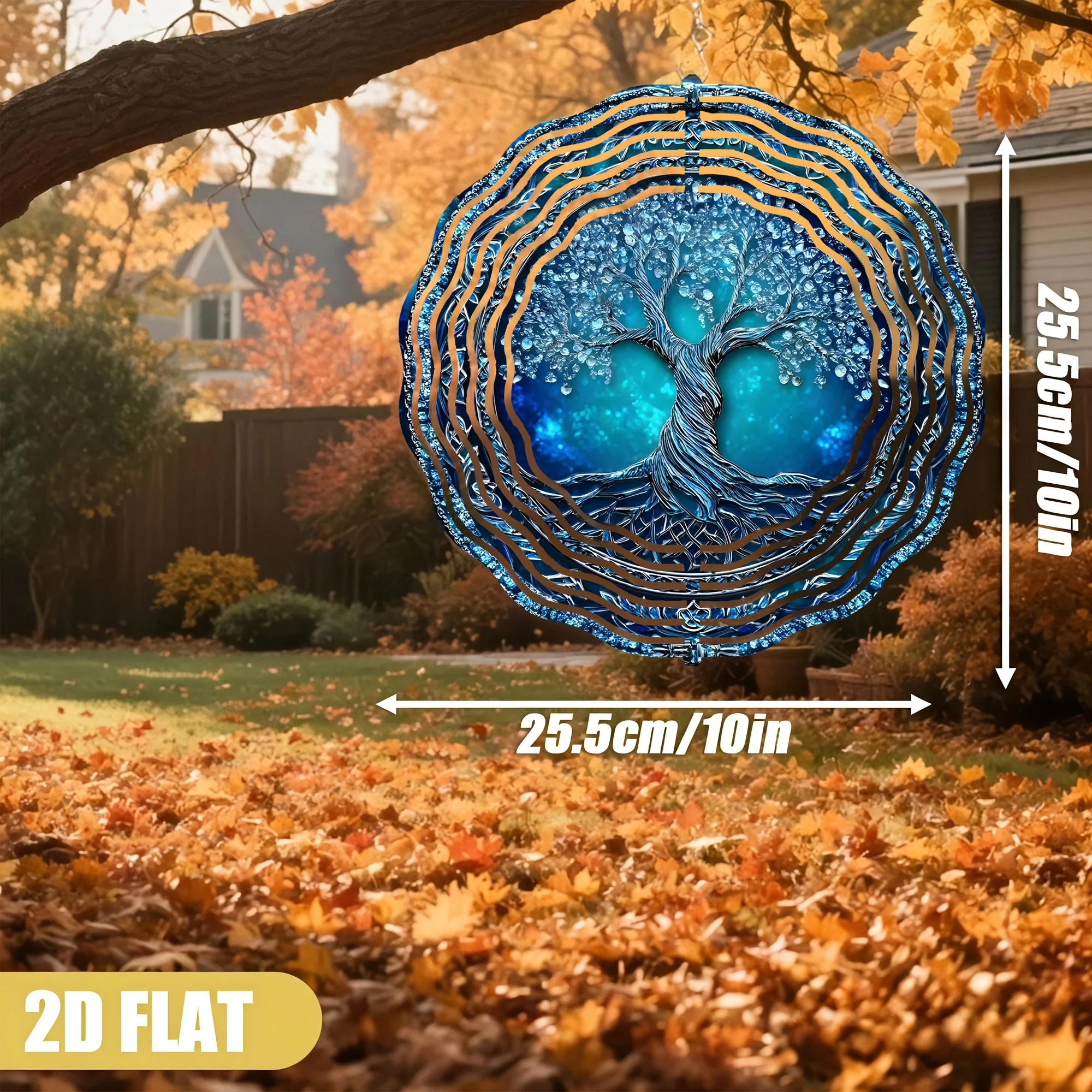 CIFBUY Mystical Blue Tree of Life Aluminum Wall Art Waterproof Fade Resistant Metal Wall Decor for Living Room Bedroom Patio