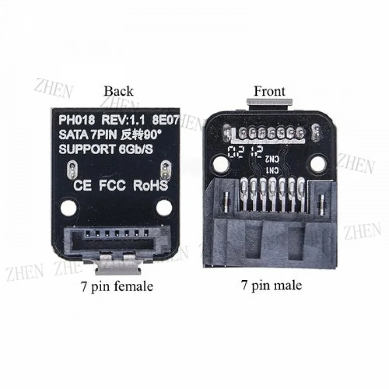 Y Y 7-pin Sata Cable Interface Steering Connector 90 Degrees 7PIN Serial Port Chassi