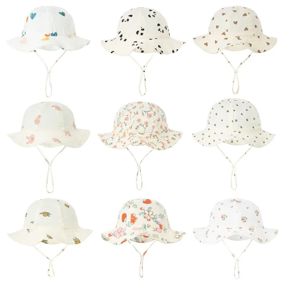 

Children UV Protection Cute Cartoon Panama Cap Beach Hat Kids Bucket Hat Sun Cap