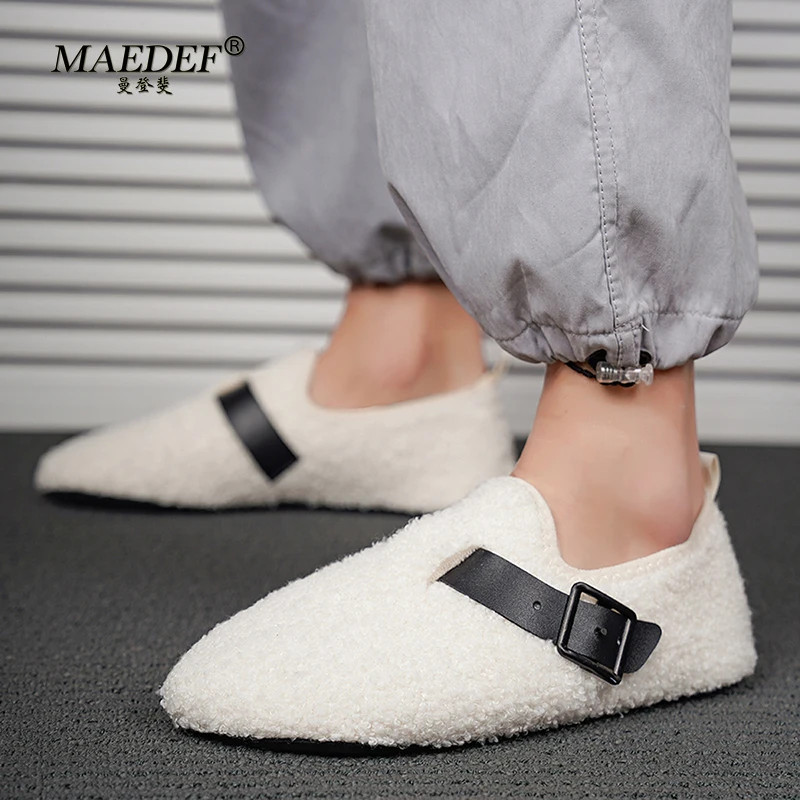 

MAEDEF Men Calssic Casual Shoes Antiskid Thin Bottom Warm Man Slippers Indoor Soft Lightweight Breathable House Women Slippers