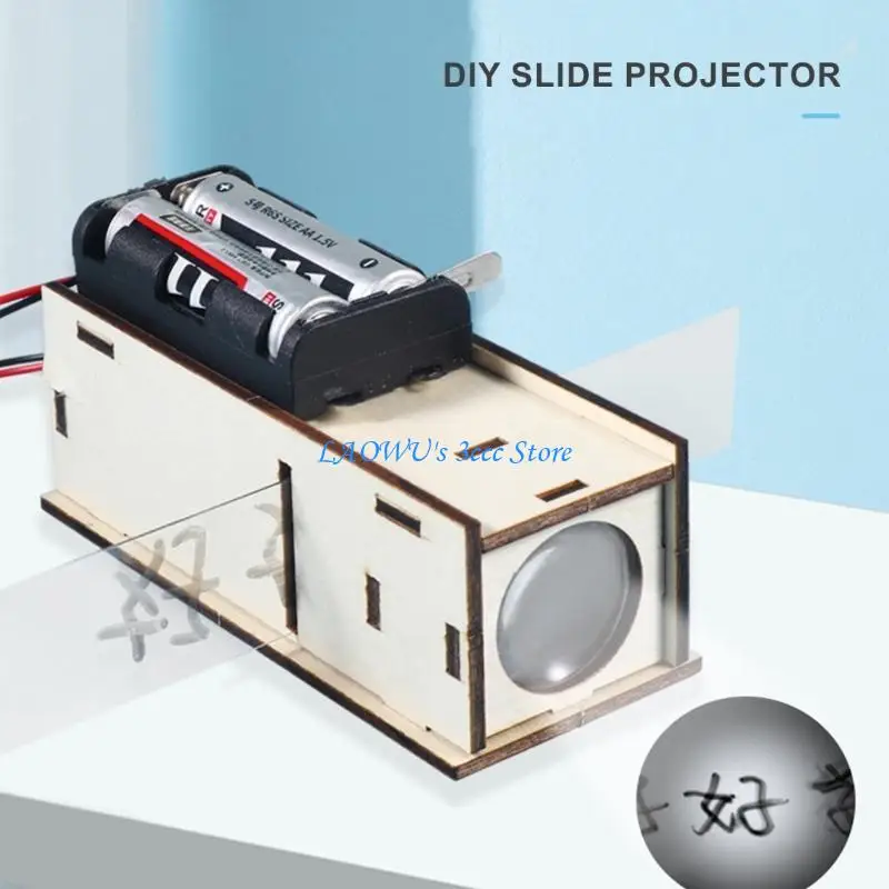 Y8AD Slide Projector Model собрал модель моделей STEM Изучение игрушек научные эксперименты ручной работы школьные
