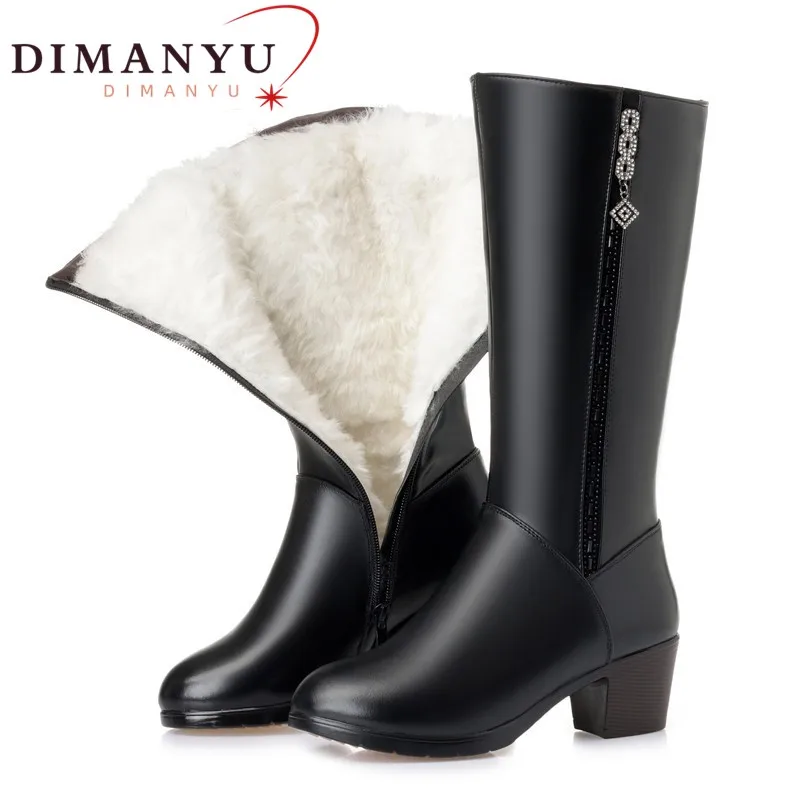 

AIYUQI Women's Riding Boots 2024 Genuine Leather Female Motorcycle Boots Puls Size 41 42 43 Warm Wool Winter Boots Women