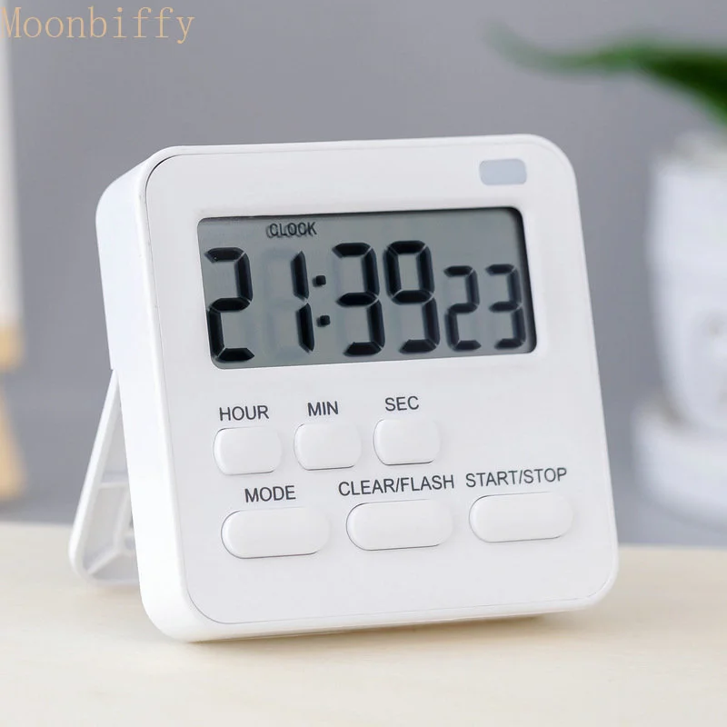 New Electronic Alarm Clock Timer Self-discipline Timer Kitchen Reminder Can Be Silent Learning Countdown With Flashing Lights