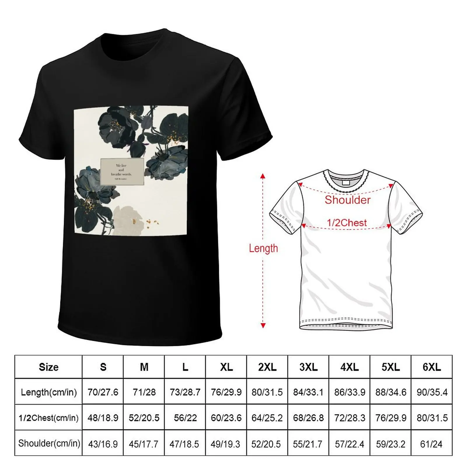 We live and breathe words. - Will Herondale. The Infernal Devices. T-Shirt Holiday Outdoor T-Shirt