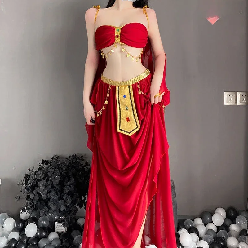 

Экзотическая индийская танцевальная одежда, сексуальное эмоциональное нижнее белье Клеопатры, вечернее платье королевы, потому что платье принцессы, древнее платье