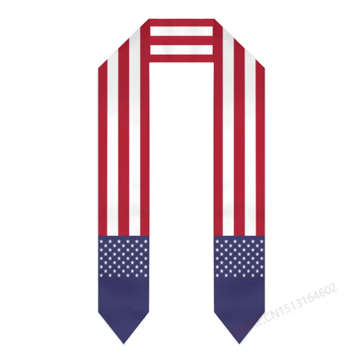 

Custom Name Or Logo American United States USA Flag Scarf Graduation Stole Sash International Study Abroad