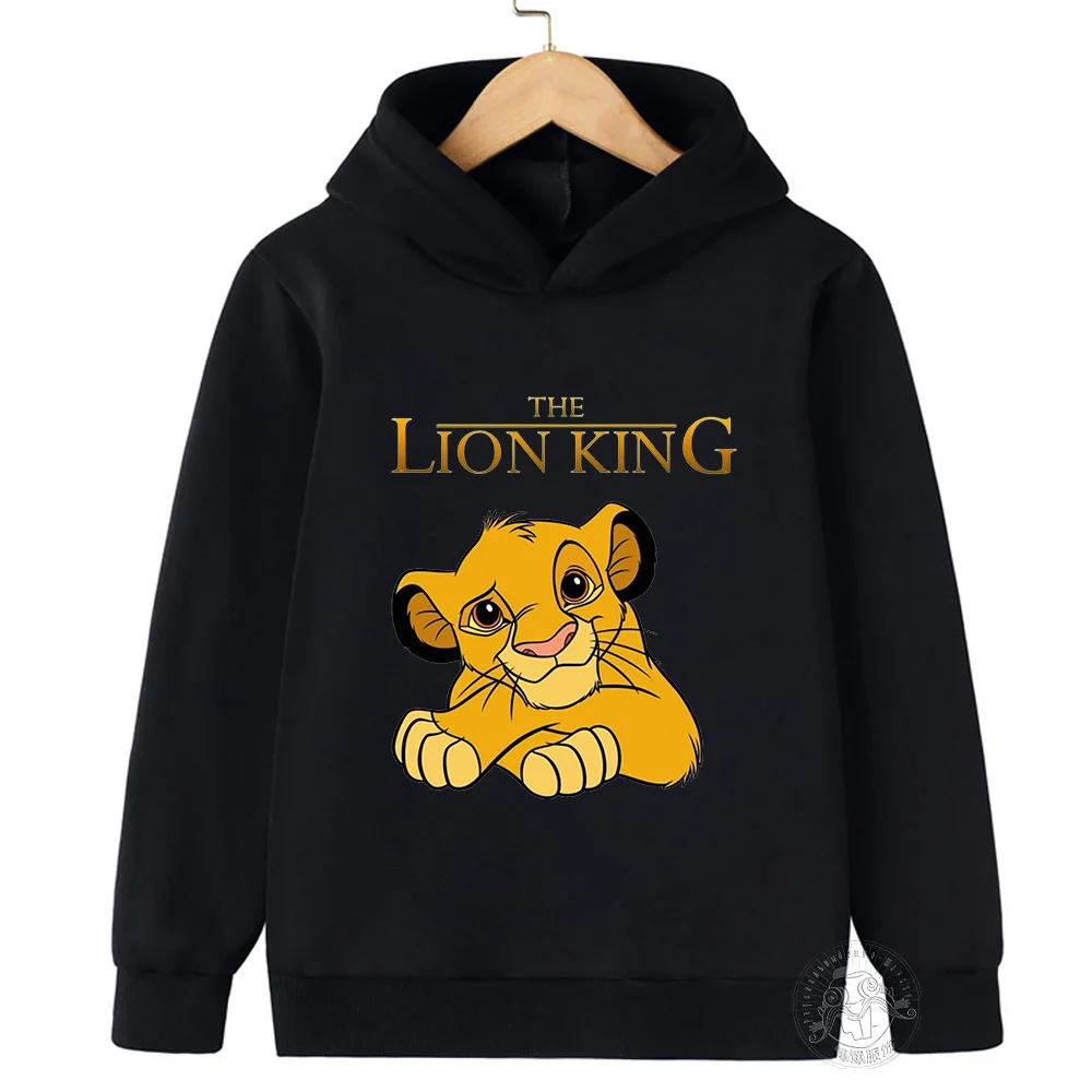 Children Lion King Sweatshirt for Boys Girls Animals Cartoon Graphic Hoody Simba Boys Printing Hoodies Girls Tops Kids Clothes