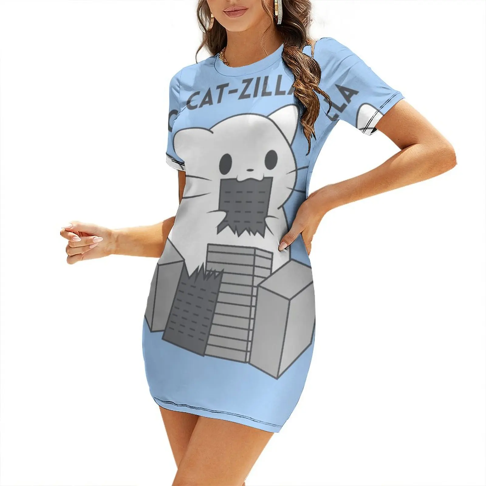 

Catzilla Short-Sleeved Dress Elegant gown prom dress 2025 Dress