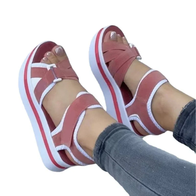 Summer Flats Sandals Platform Sport Women Shoes  New Designer Casual Shoes Fashion Slides Walking Running Sandals Large Size