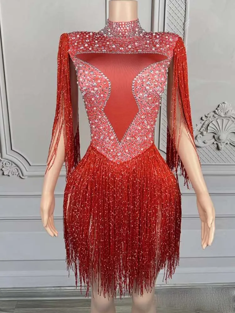 

High Quality Hot Stamping Long Tassel Elastic Jumpsuit 2025 New Fashion Custom Women'S Clothing