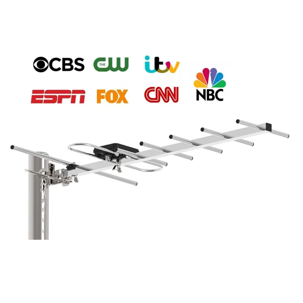 Outdoor Yagi Satellite Digital high-definition TV Antenna  200 Miles Range Attic or Roof TV Antenna Free Local HD TV channels