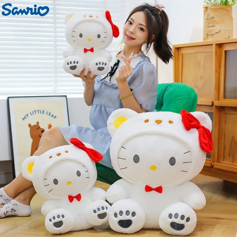 

35/45/65CM Big Size Sanrio Hello Kitty Plushies Cartoon Anime Peluche Kawaii Ornament Comfortable Soft Doll Stuffed Animal Gifts