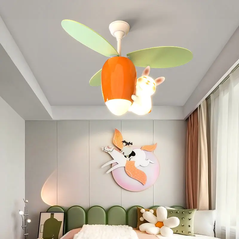 Imagem -04 - Lâmpada de Teto para Quarto Infantil Luz Pendente Desenhos Animados Fofos Coelho Cenoura Helicóptero em Forma de Menino e Menina