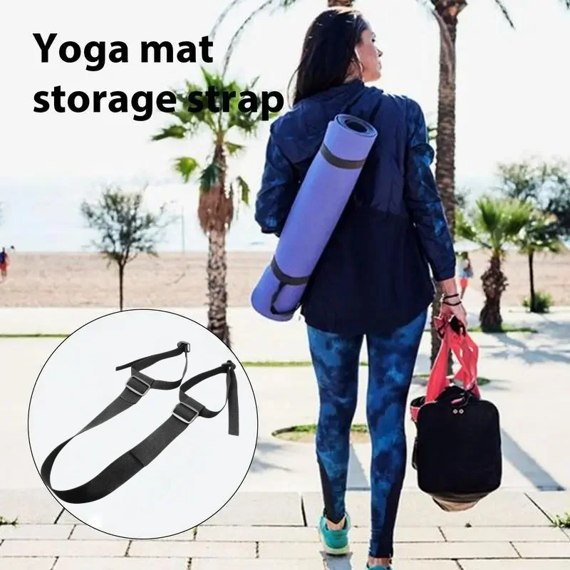 1Pcs Yoga Mat Strap Carrier Shoulder Adjustable Carry Belt for Camping Sleeping Bag Tent Mattress Accessories