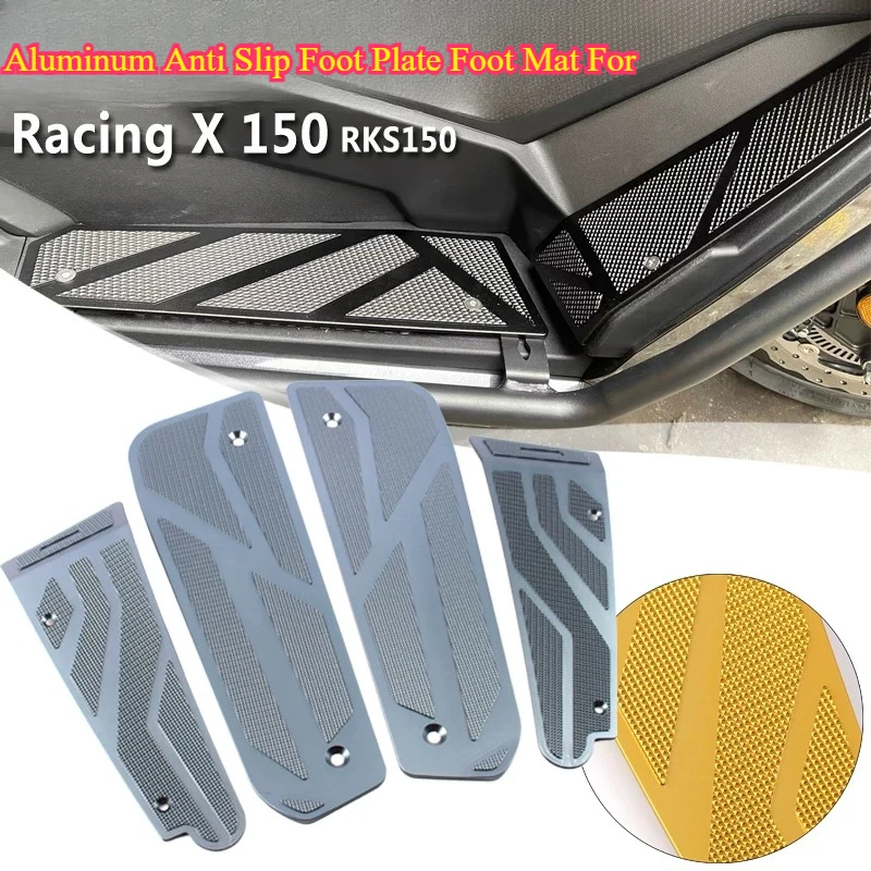 Aluminum Alloy Anti-Slip Footrest Pedal Foot Mat Mod Accessories Fit For KYMCO Racing X 150 RKS150 Scooter