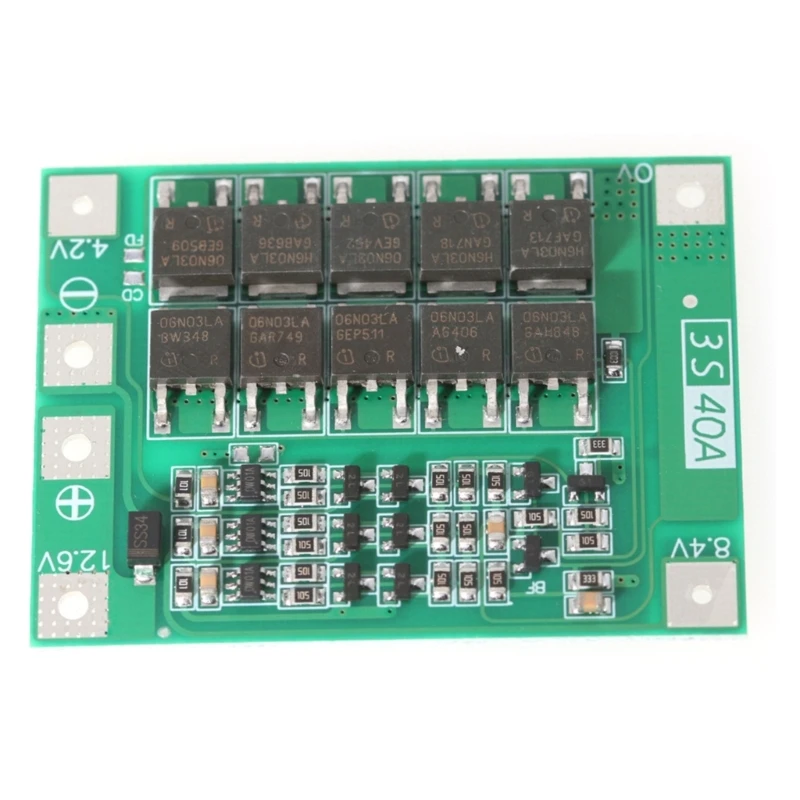 

F68B 3S 40A Lithium Battery Protections Board for Drill Motor Less Than 170W Green