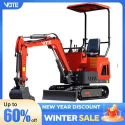 Agricultural Factory Mini Crawler Excavator 1T 2 ton 1000kg For Garden Low Price Mini bagger Machine Portable 1 Ton Small Bagger