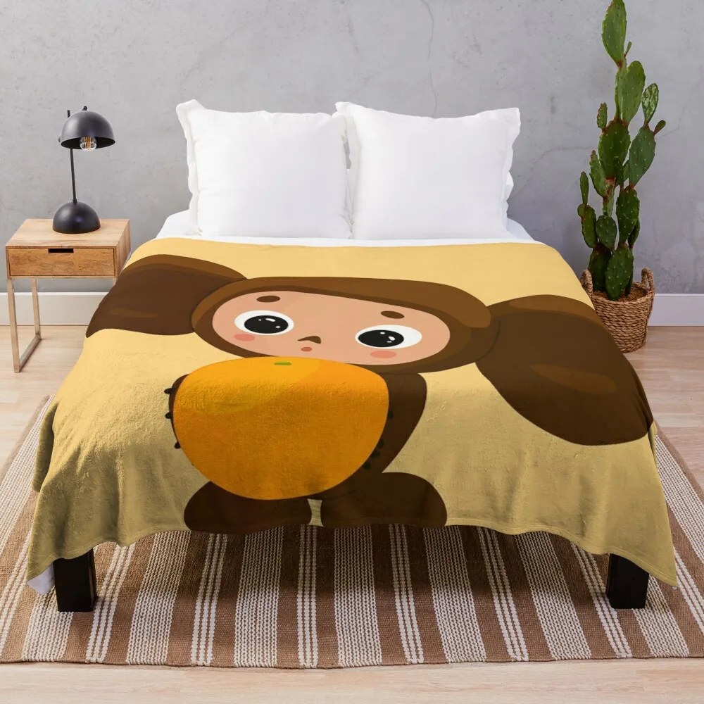 

Cheburashka Throw Blanket Decorative Beds Sofas warm winter Personalized Gift Blankets