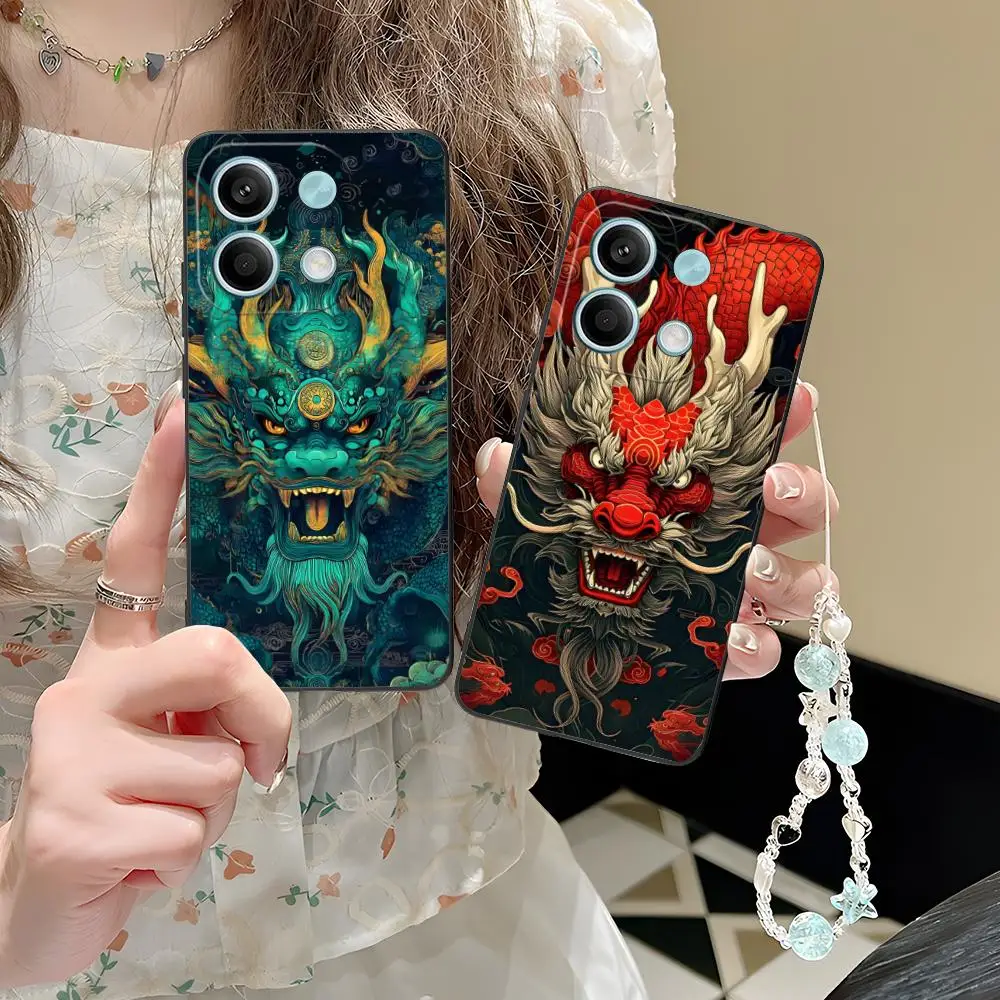 

Чехол для мобильного телефона East Orient Dragon для POCO M6 M5 M4 M3 X7 X6 X5 X4 X3 F6 F5 F4 Pro GT 5G с цветным принтом, роскошный красивый чехол