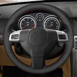 DIY Black Faux Leather Car Steering Wheel Cover For Opel Astra H Zaflra B Signum Vectra C Vauxhall Holden Astra 2004-2009