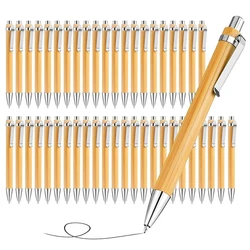 100 50 20 Pcs Personalized Logo Ball Pen Natural Bamboo Rollerball Pen Office For Company Business LOGO Name Small Gift Supplies