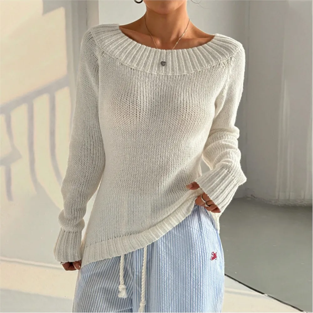 Winter Kleidung Frau Einfarbig Zieht Femmes Bequeme Gestrickte Pullover Alle-spiel Lose Einfache Stil Pullover Trendy Pendeln