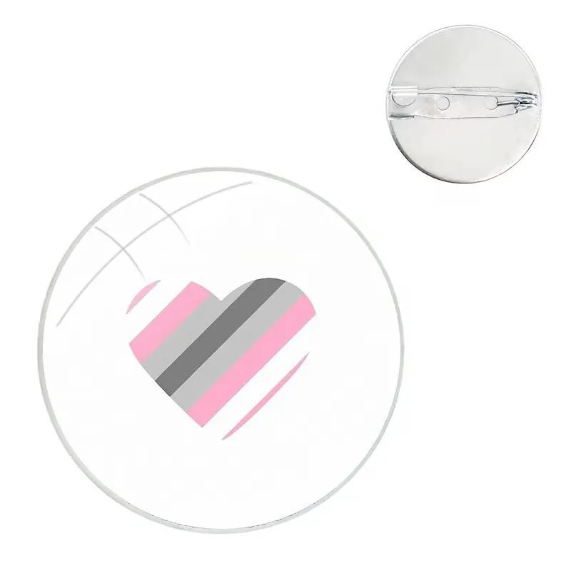 Demigirl Pride Flag Pins Badge Metal Brooches For Clothes Backpack Decoration gift