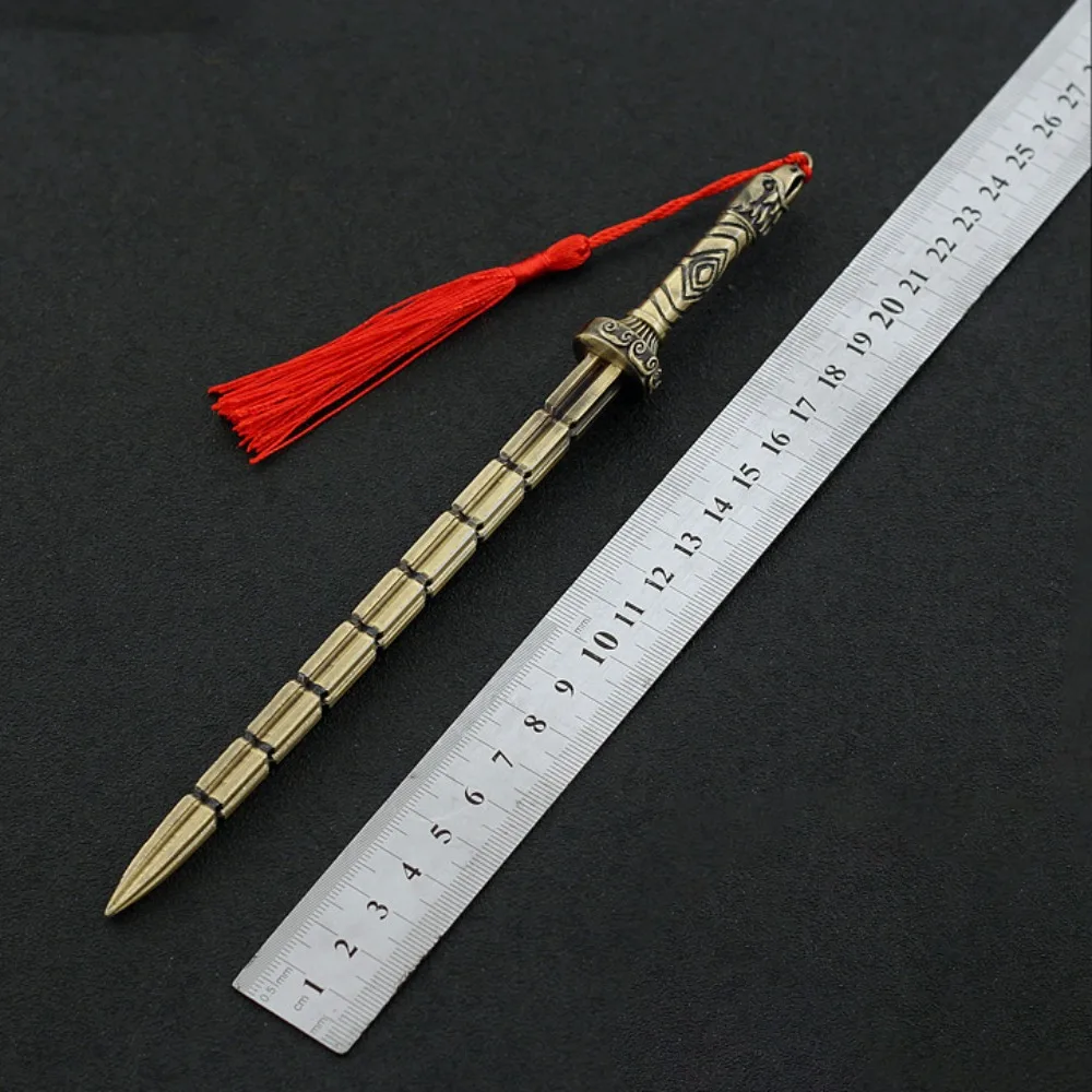 22 cm Qin Qiong Foelie Oude Beroemde Zwaard Randapparatuur Props Metalen Model met Desktop Decoratie Ornamenten Verjaardagscadeautjes Speelgoed Kinderen