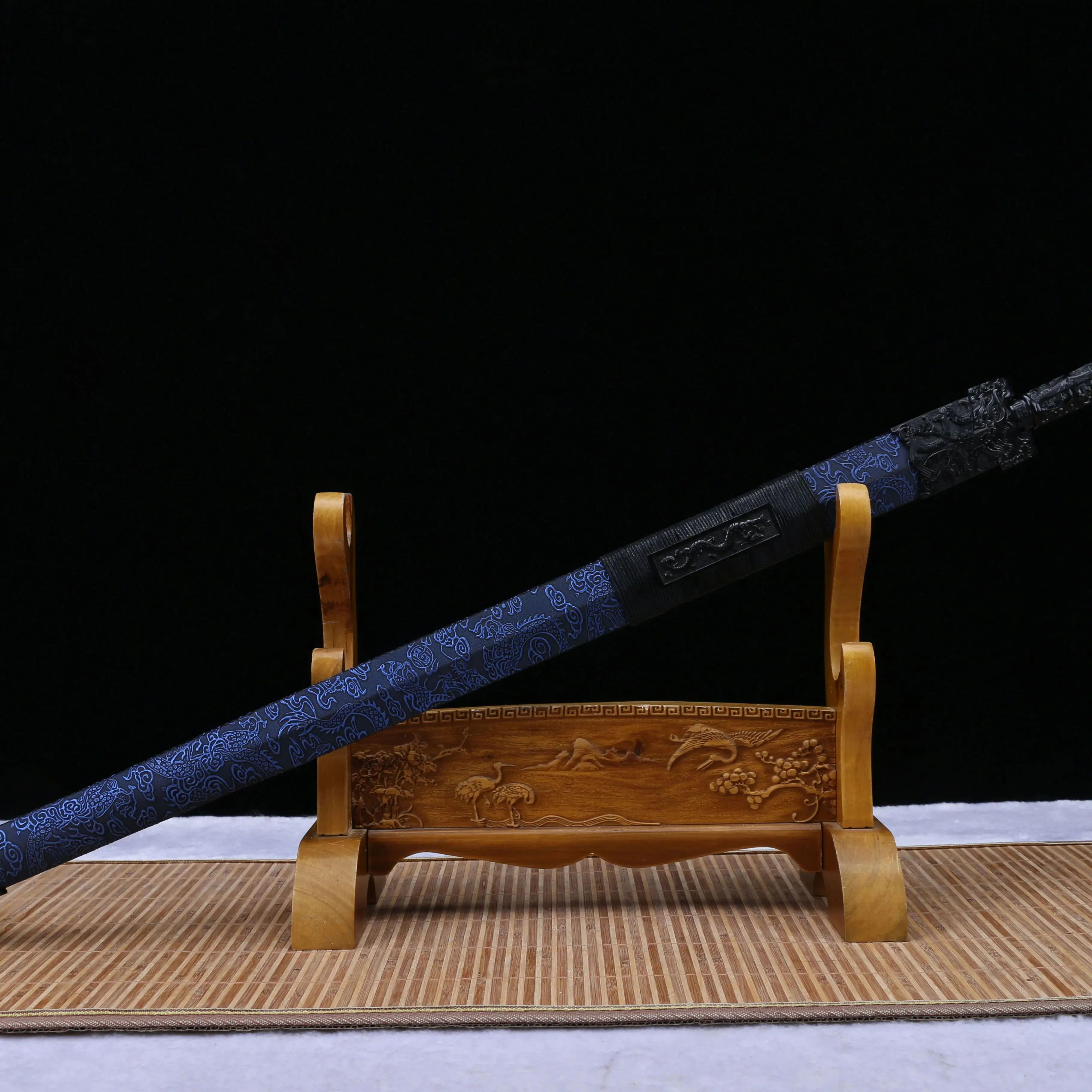 108 cm Medieval blue free sword katana full tang True Steel Templar Knight samurai sword Battle Preparation Ninja Kung Fu Martia