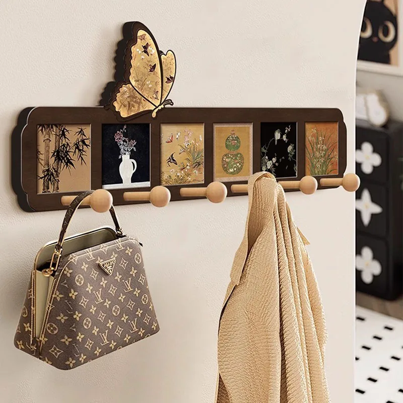 rf-Organizer Indoor Coat Racks Wall Luxury Living Room Dress Wooden Coat Racks Nordic Open Porte